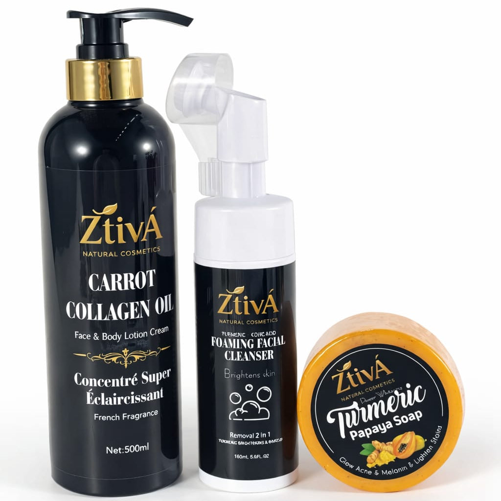 Turmeric, Kojic Acid & Carrot Collagen Brightening kit set