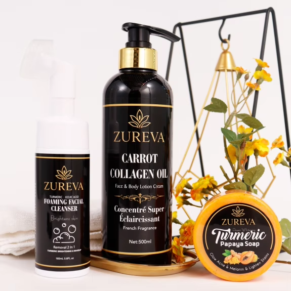 Turmeric, Kojic Acid & Carrot Collagen Brightening kit set